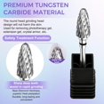 thumbnail image 7 of JKCCZLL Fantexy 3/32" Carbide Nail Drill Bit - Remove Acrylic Hard Gels Quickly and Safely,Professional Cone Tungsten Drill Bits Set Nail File Acrylic for Manicure,Pedicure,Cuticle Cleaner(Fine - F), 7 of 7