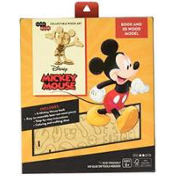 Pre-Owned IncrediBuilds: Walt Disney: Mickey Mouse 3D Wood Model and Book (Paperback) 1682980928 9781682980927
