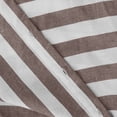 thumbnail image 5 of Women's Striped Button Down Shirt Long Sleeve Casual Linen Blouse Loose Fit Office Work Wear Spring Summer Outfit Brown S, 5 of 6