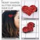 thumbnail image 5 of GOOHOCHY 2 pinzas para el pelo con forma de corazón para San Valentín, con lentejuelas y purpurina, accesorios para niñas, mujeres y niños, para el Día de la Madre, bodas y celebraciones navideñas., 5 of 7
