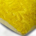 thumbnail image 2 of The HomeCentric Pillow Cases Yellow Pillow Shams Textured Ribbon Pillow Sham Pack of 2 24x24 inch (60x60 cm) Pillow Shams Square Silk Shams Pillow Shams Modern Style Solid Color - Yellow Sunshine, 2 of 3