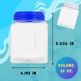 thumbnail image 2 of A1 Unlimited Plastic Containers with Colored Screw-Top Lids 32 oz, Reusable Clear Multi-Use Canisters Home Kitchen Food Keeper Jar Storage Organizer Pantry Favors, Set of 4 (Colors may Vary), 2 of 7