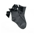 thumbnail image 4 of MOKKHNB 1 Pair Dark Grey Ankle Socks for Women in Cotton and Polyester, 4 of 4