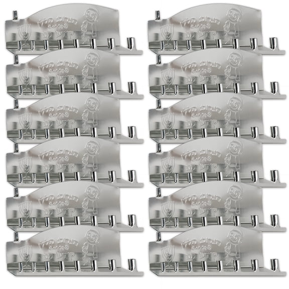 Ner Mitzvah, Standard Size Tin Candle Hannukah Menorah - Silver Color (25 Pack)