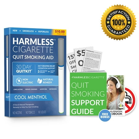 Harmless Cigarette,Cool Menthol,Nicorette Alternative & Quit Smoking Aid,3pk