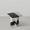 thumbnail image 2 of Meridian Furniture Verona Panda Marble End Table, 2 of 7