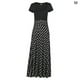 thumbnail image 3 of Qarigey Maxi vestido de manga corta con cuello y estampado de lunares para mujer Vestidos Punto METRO, 3 of 6