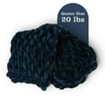 thumbnail image 4 of ColeyBear Full/Queen Size Navy Blue Chunky Knit Weighted Blanket (60"x80"/20lbs), 4 of 8
