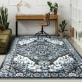 thumbnail image 5 of Homore Traditional Pattern Mystic Medallion Area Rug, 5' x 7', Black, 5 of 6