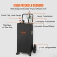 thumbnail image 4 of SKYSHALO 30 Gallon Gas Caddy, Black,Fuel Storage Tank with Wheels, Portable Fuel Caddy with Manuel Transfer Pump, Gasoline Diesel Fuel Container For Cars, Lawn Mowers, 4 of 9
