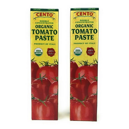 Cento Double Concentrated Organic Tomato Paste, 4.56 Ounce (Pack of 2)