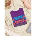 thumbnail image 3 of Faith Family Freedom Neons T-Shirt Women -Image by Shutterstock, Female Large, 3 of 4