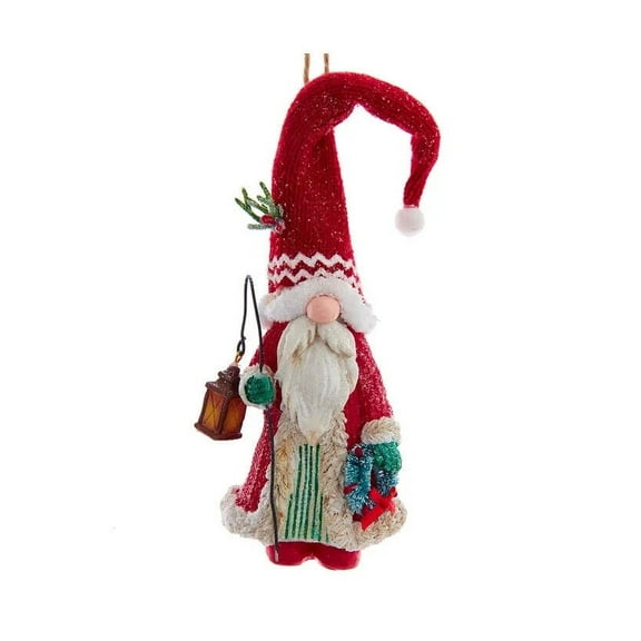 Tall GNOME HOLDING LANTERN Woodland Christmas Ornament by Kurt Adler