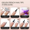 thumbnail image 5 of Gellen French Tips Press on Nails - 150 Pcs Brown Medium Coffin, Salon Acrylic Press on Nails Soft Gel Nail Tips, 15 Sizes Fake Nails Full Cover Tips for Nail Art, 5 of 8