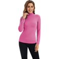 thumbnail image 4 of HSHDLDF Hauts à Manches Longues pour Femmes Col Roulé Doux Extensible Ajusté Couche de Base, 4 of 7