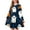 Dark Blue, variant on YOUYEDIAN Halloween Dresses for Girls Long Sleeve Pumpkin Spider Witch Print Formal Dresses Funny Wedding Dresses Casual Crewneck Halloween Dresses Blue 9-10 Years