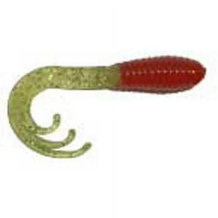 BIG BITE BAITS INC. Big Bite Triple Tip Grub 2 10ct Red/Chartreuse TTG210