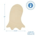 thumbnail image 4 of Unfinished Ghost Cutout 16 x 11-3/4-inch, 1/4 inch Thick, Pack of 6 Craft Ghosts, Halloween Wooden Cutouts for Decor, by Woodpeckers, 4 of 6