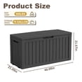 thumbnail image 6 of fazzn 75 Gallon Resin Deck Box Waterproof Outdoor Storage Box for Patio Furniture Pool Accessories Indoor Storage for Cushion Garden Tools (Black), 6 of 6