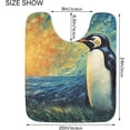 thumbnail image 6 of SKYSONIC Bathroom Rug Toiletry Mat Set, 2 pack Penguin in Wild Print, Fluffy Plush Absorbent Bath Rugs Carpet for Bathroom Floor Toilet Tub and Shower,23.6"x15.7"+17.3"x13.4", 6 of 7