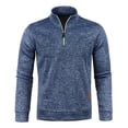 thumbnail image 1 of Men's Half Zip Pullover Without Hood Men for Solid Work Jumper Oversize Winter Sports Work Jumper Sweater Men, 1 of 4
