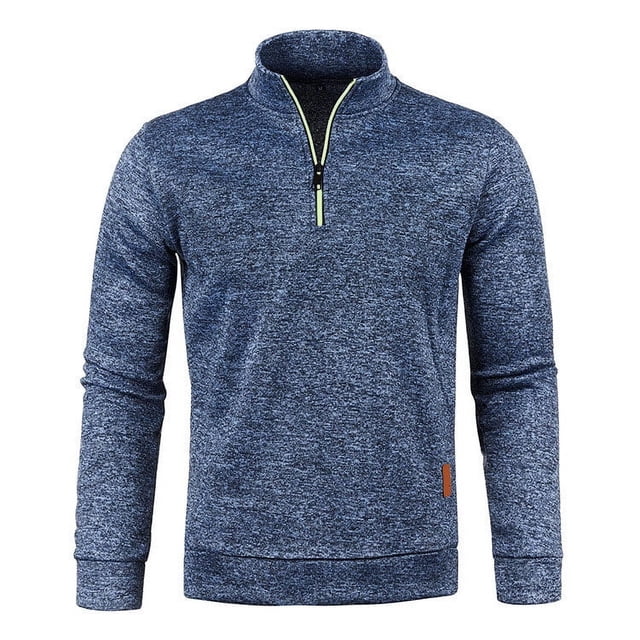 Men's Half Zip Pullover Without Hood Men for Solid Work Jumper Oversize Winter Sports Work Jumper Sweater Men
