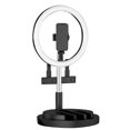 thumbnail image 1 of Ring Light Live Bracket Soporte plegable para teléfono móvil Soporte portátil antideslizante Soporte para teléfono móvil, Negro Speravity EL000552-02B, 1 of 2