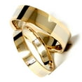 thumbnail image 3 of Pompeii3 Gold Two Tone Matching His Hers Wedding Band Ring Set, 3 of 5