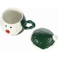 thumbnail image 2 of Christmas Ceramic Mug with Lid Santa Claus Coffee Mug Cartoon Xmas Tea Cup Christmas Gift Holiday Party Supplies 370 ML, 2 of 8