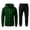 Army Green, variant on Men's Hoodie and Sweatpants Set 2 Piece Track Suit Fall Winter Casual Outfit with Hooded Sweatshirt and Jogger Pants With multiple pockets Army Green L