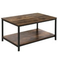 thumbnail image 2 of ZENSTYLE Metal Frame MDF Coffee Table Home Tea Table Side End Table Brown, 2 of 6