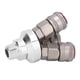 thumbnail image 3 of Conector de 3 vías Componente neumático cromado Acoplador rápido de rosca de acero al carbono G1/2 pulg., 3 of 8