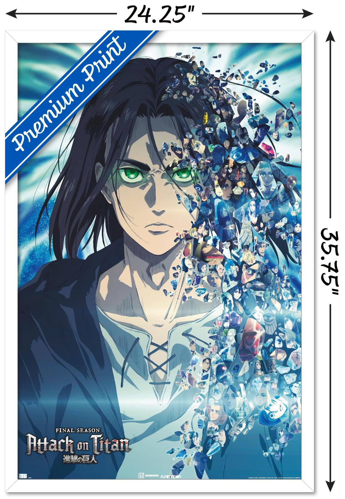 Attack on Titan: The Final Season - Fragments Wall Poster, 22.375" x 34" Framed