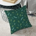 thumbnail image 6 of Square Throw Pillow Covers with Core, Green Christmas Pine Leaves Pillows for Sofa Beds, 16"x16", 6 of 9