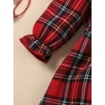 thumbnail image 6 of Cenuakty Baby Girls Romper Dress Plaid Print Long Sleeve Jumpsuits for Newborn Infant Toddler Cute Clothes, 6 of 9