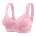thumbnail image 1 of Aayomet Bras for Women Plus Size Size Non Steel Rim Adjustable Folding Top Breathable Collar Bra (Rose Gold, 42), 1 of 4