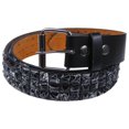 thumbnail image 1 of White Splatter Black Studded Belt, 1 of 1