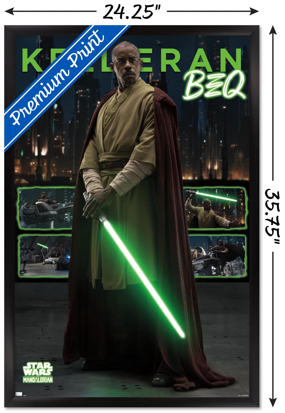 Star Wars: The Mandalorian Season 3 - Kelleran Beq Wall Poster, 22.375" x 34" Framed