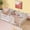 White + Rubber Wood + Full, variant on Full Size Floor Bed with High Fence Railings, with Door,6 Slats Included, Rubber Wood Floor Bed with Safety Guardrails,Grey