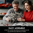 thumbnail image 4 of Mould King 10219 V8 Engine Model Kit - Build Your Own Supercar Model Engine, STEM Engineering Building Blocks Sets with Motor, 8-Cylinder Engine Buil, 4 of 7