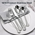 thumbnail image 4 of 20 Pieces Silverware Set, 18/10 Stainless Steel Flatware Set, Service for 4, 4 of 11