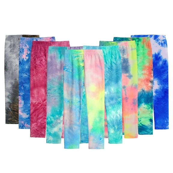 Esaierr Kids Toddler Girls Printed Stretch Leggings Soft Slim Pants Spring Fall Tights Trousers Milk Silk Bottoming for 1-10 Years