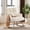 Ivory, variant on AUNEKIV Nursery Rocking Chair, Teddy Accent Armchair with High Backrest, Upholstered Glider Rocker for Living Room, Bedrooms, Playroom, White