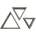 thumbnail image 3 of Ekena Millwork Set of 3, Triangle, Open Back, Vintage Farmhouse Shadow Box Shelves, Barnwood Decor Collection, Reclaimed Grey, 3 of 15