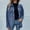 Blue, variant on AOOCHASLIY 2023 Women Winter Coat Women's Fashion Color Cardigan Outwear Suit Hooded Coat Long Sleeve Coat
