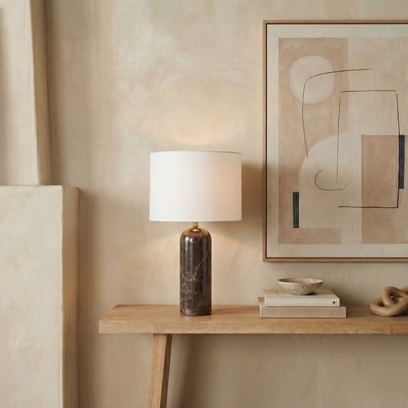 Safavieh Couture Kayabelle 27" Electroplating Table Lamp, Dark Brown