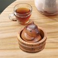 thumbnail image 5 of Clay Capybara Mini Tea Pet Figurine KungFu Tea Pet Model, 5 of 5