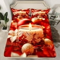 thumbnail image 2 of jejeloiu Valentine'S Day Full Size Sheets,Romance Theme Bed Sheets,Merry Christmas Sheet Sets For Men Women,Microfiber Bedroom Decor,4-Piece, 2 of 7