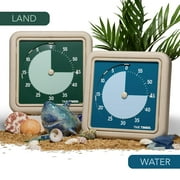 Time Timer® RETRO 8 inch Eco Edition Visual Timer - 60 Minute Desk Countdown Clock - Green Land