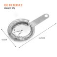 thumbnail image 4 of Cocktail Strainer for Drinks Short Handle Mixed Drinks Filter Food Grade Stainless Steel for Home Kitchen, 4 of 4
